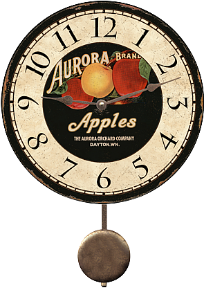 apples fruit wall clock_kitchen Clock