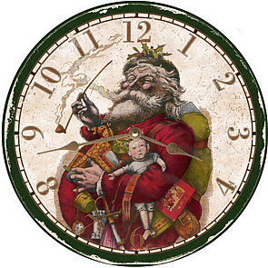 Christmas Santa Wall Clock