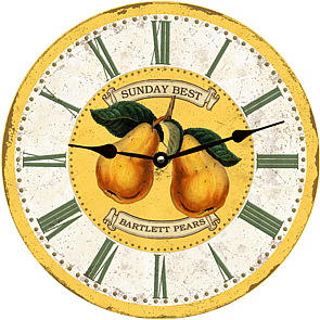 pears kitchen wall clock