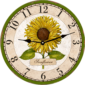sunflower clock