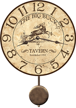 deer pendulum wall clock