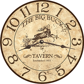 hunting wall clock