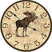 Moose Wall Clock-Lodge Home Decor