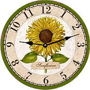 sunflower-country kitchen clock
